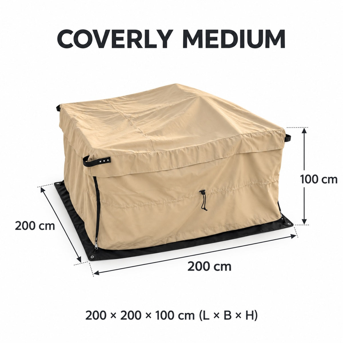 Coverly Medium – hagemøbeltrekk 200 × 200 × 100 cm